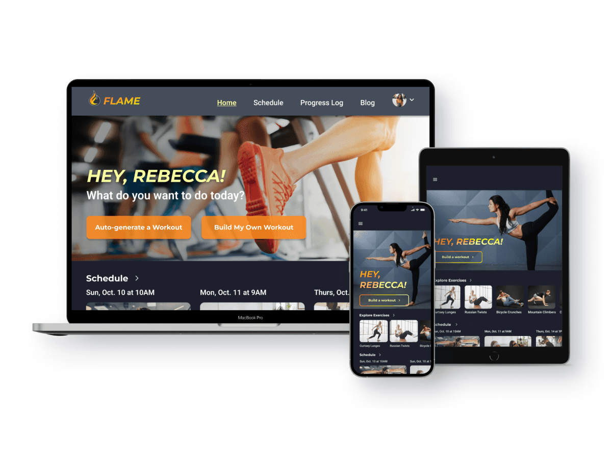 Hero image of hi-fidelity desktop, tablet, and mobile screens