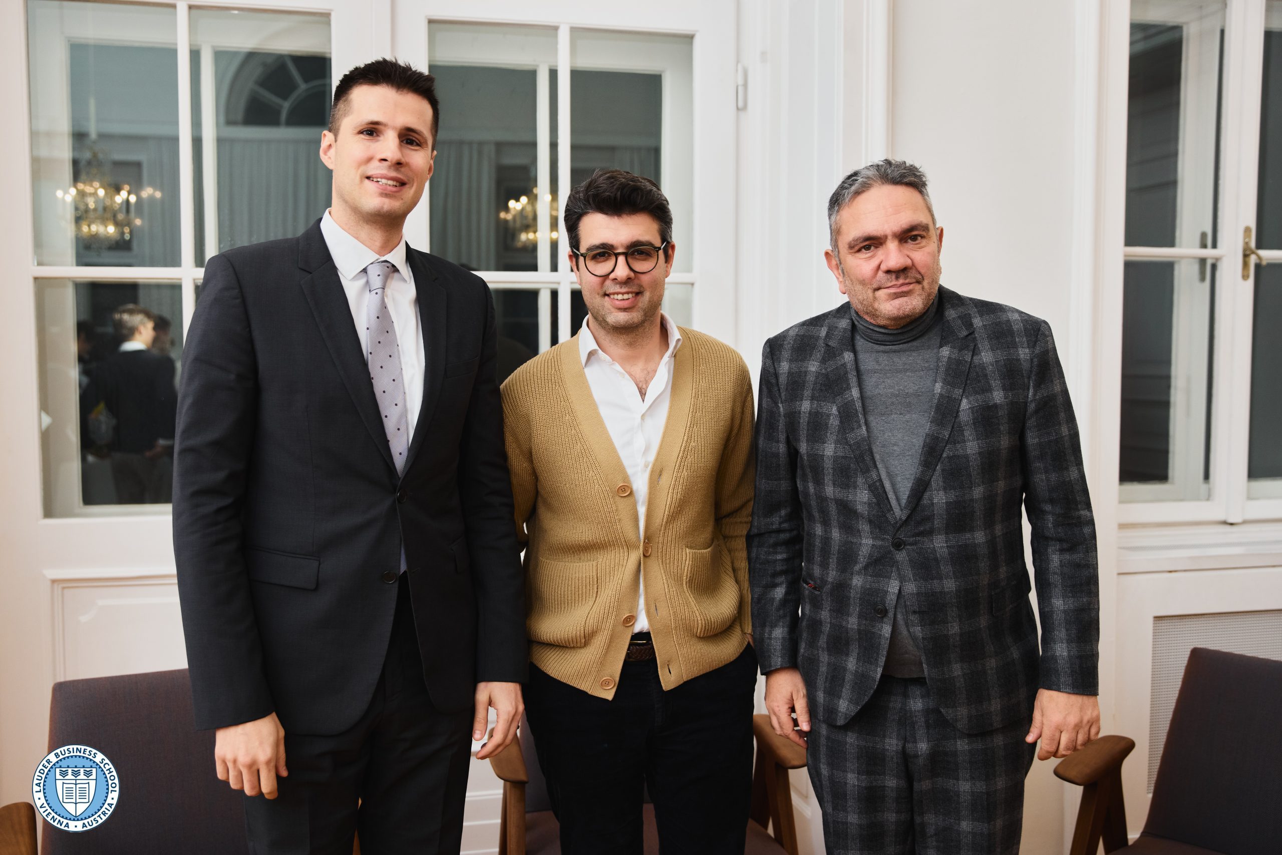  Dr. Omri Bergman, Head of Strategy & Operations for Central and Eastern Europe at Google, and Guest lecturer at LBS together wit hDr. Tamas Csermely, Director of Graduate Studies at LBS, and Julius Dem, Director of Studies for the Bachelor´s program at LBS