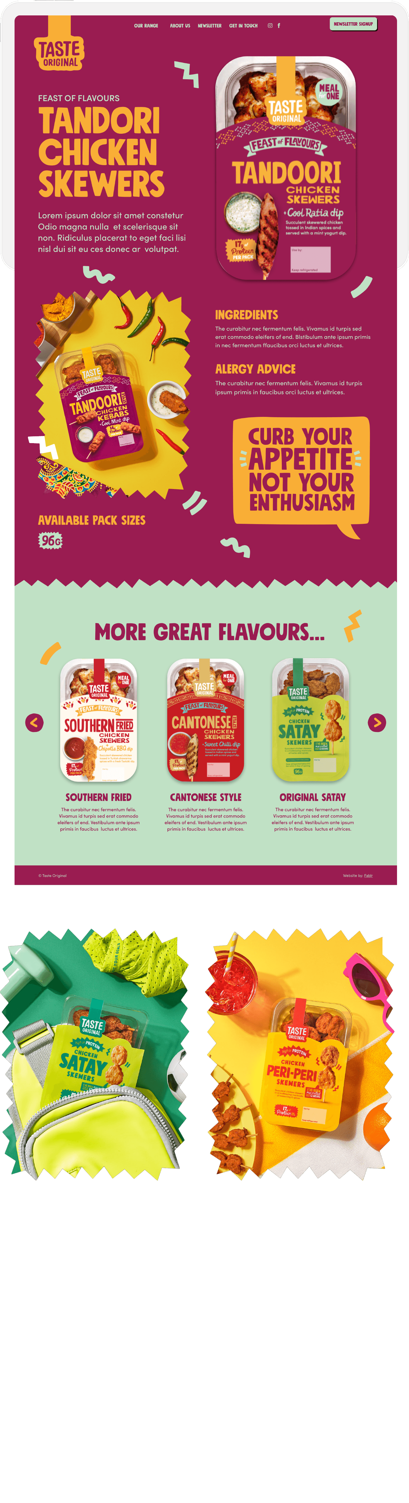 Taste Original Website Design