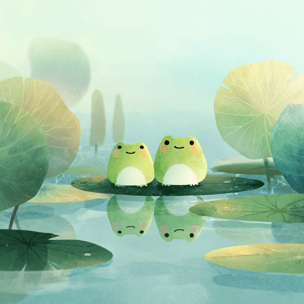 lilypad friends Apple Watch collection header image featuring watercolor and summer.