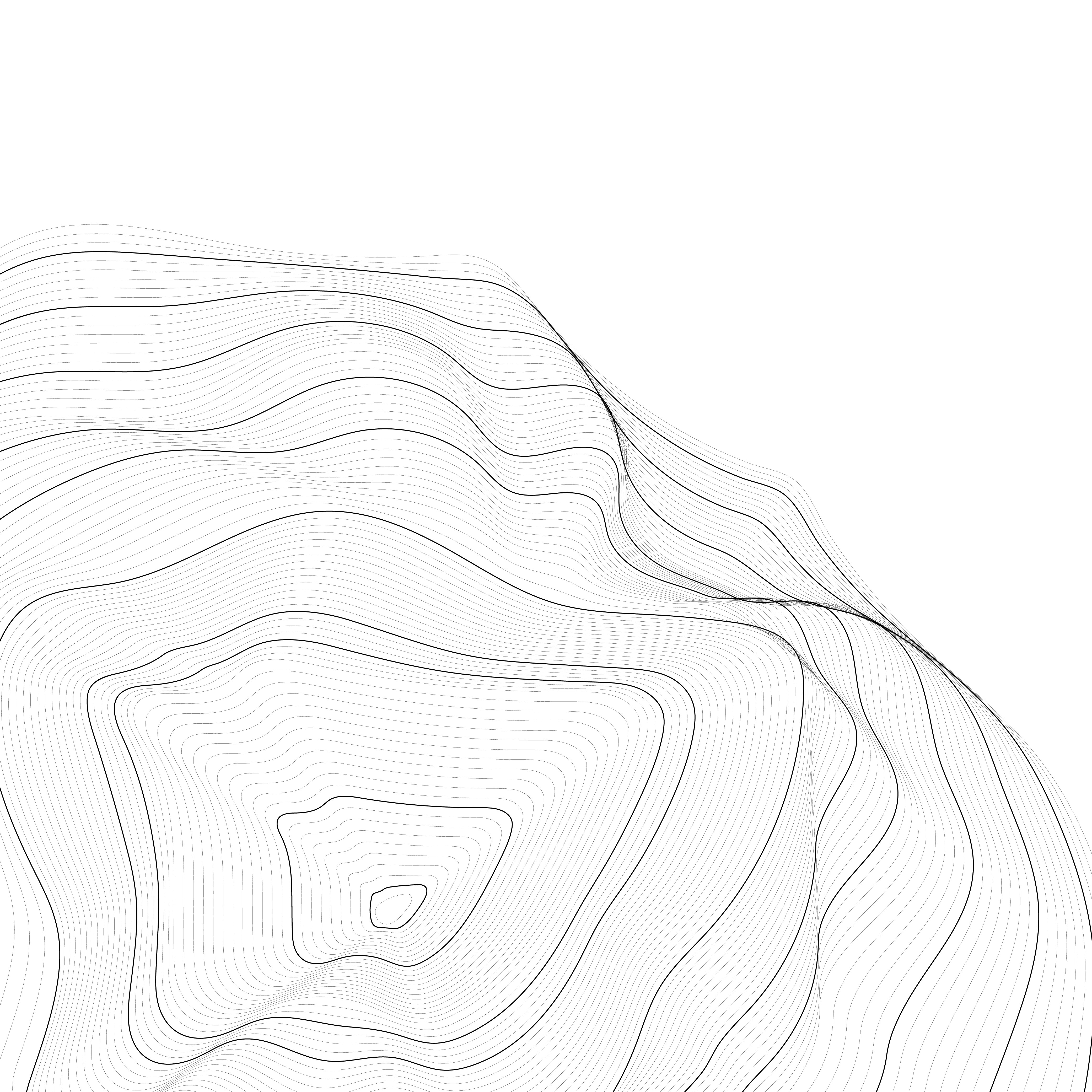 Minimal topographic line illustration representing digital landscape