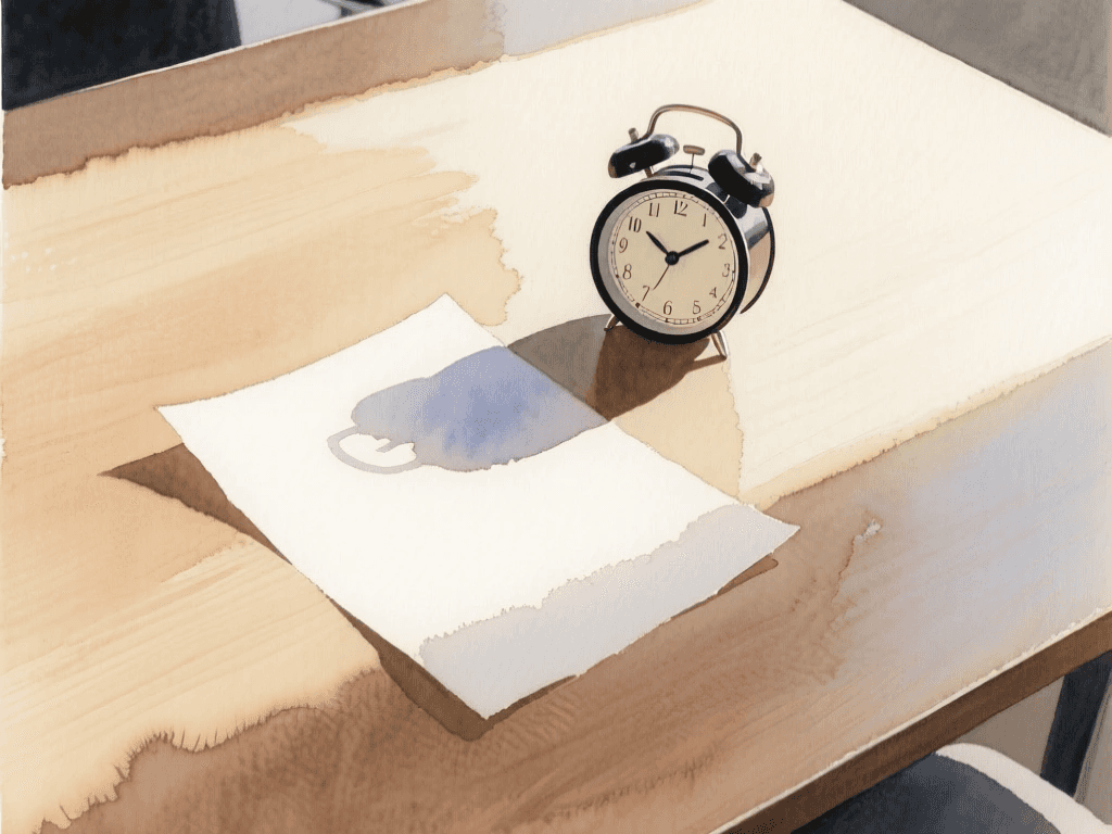 a clock ticking fast and a clinical note is still empty