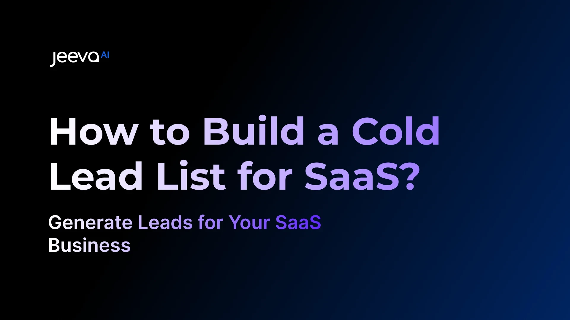 Cold Lead List for SaaS
