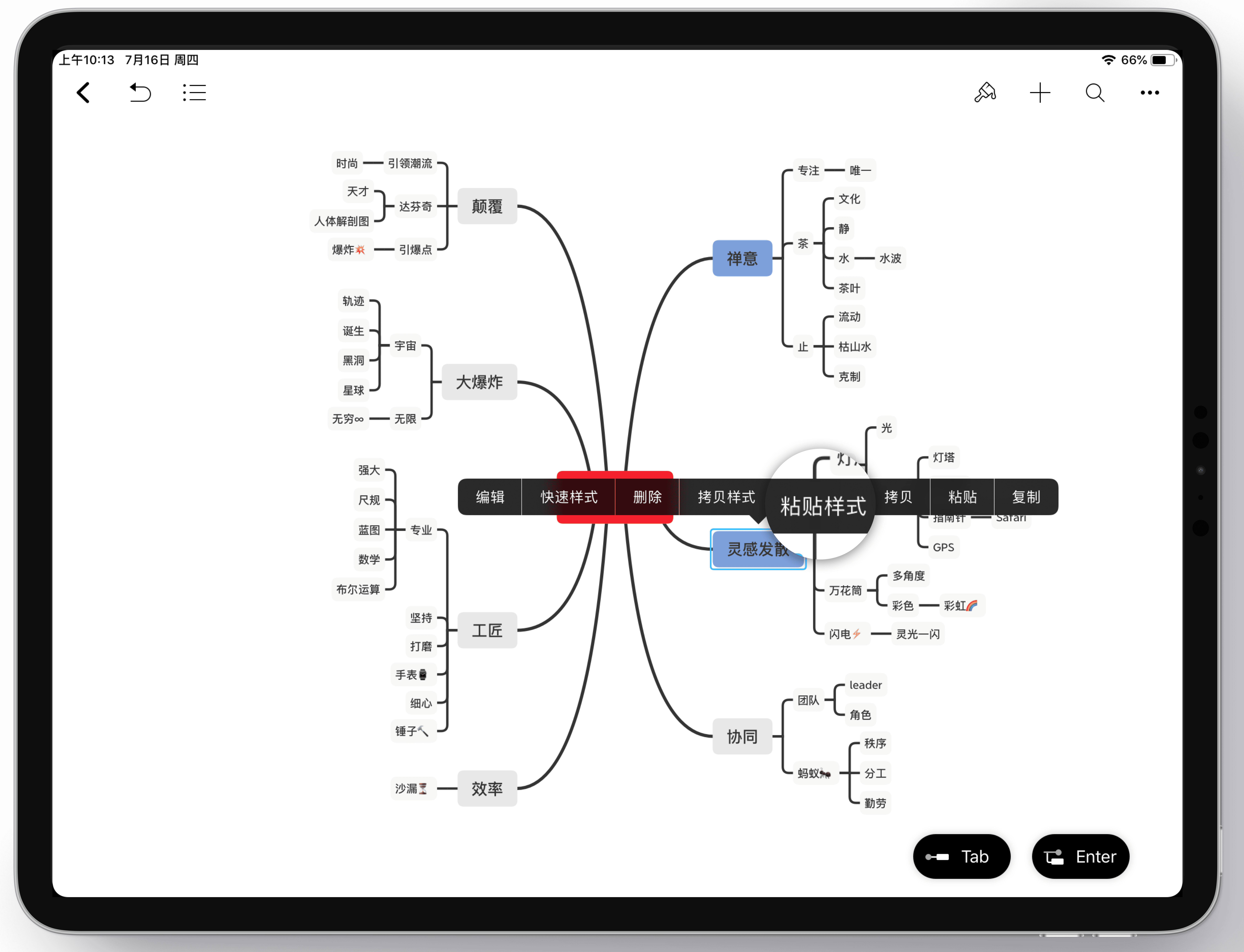iPad上Xmind思维导图