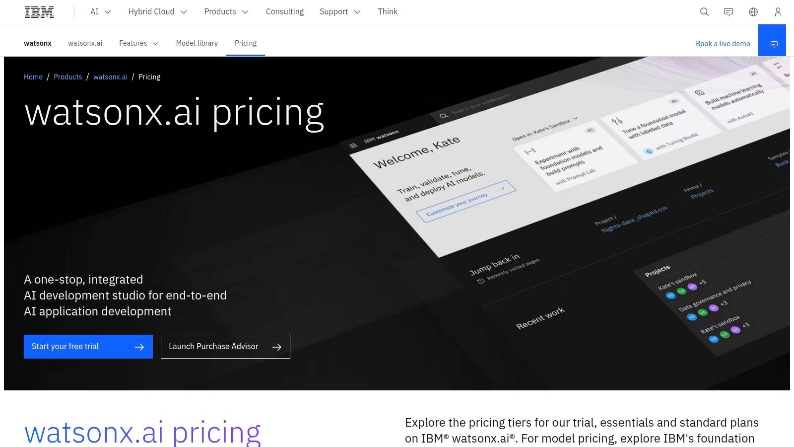 IBM watsonx.ai (including AutoAI)