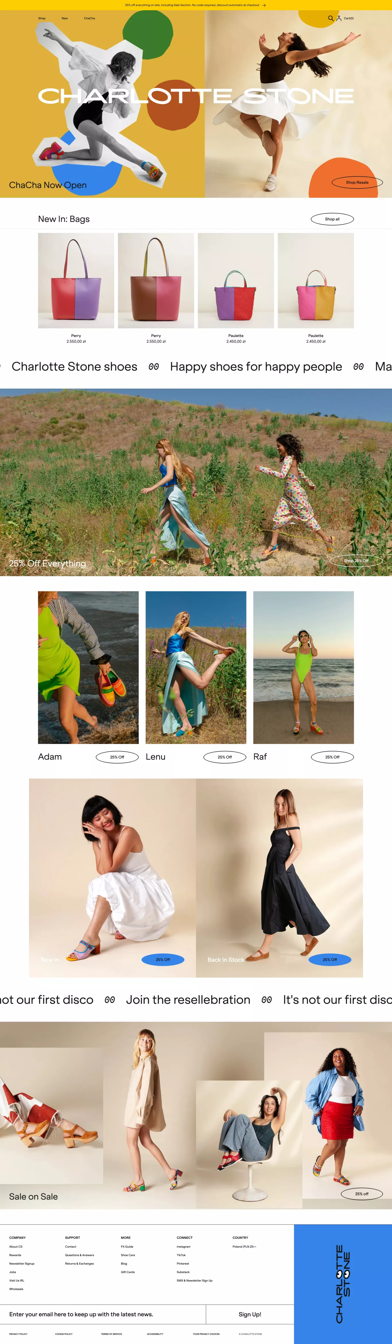 Charlotte Stone ecommerce page screenshot showcasing Fashion and Ecommerce design