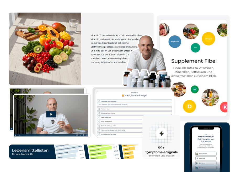 Kurs, Symptombibliothek und Supplement-Fibel