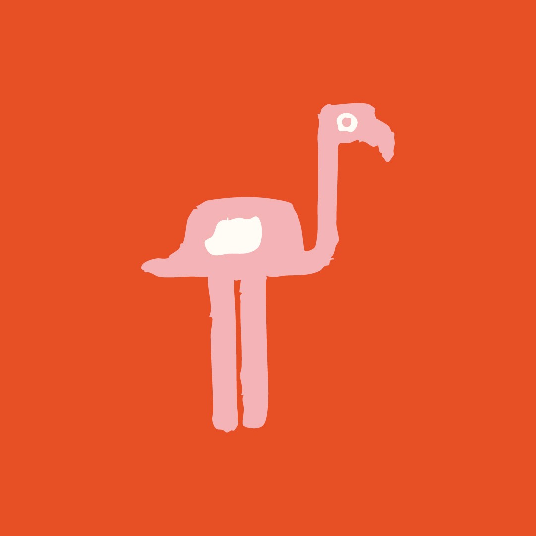 Illustration flamant rose