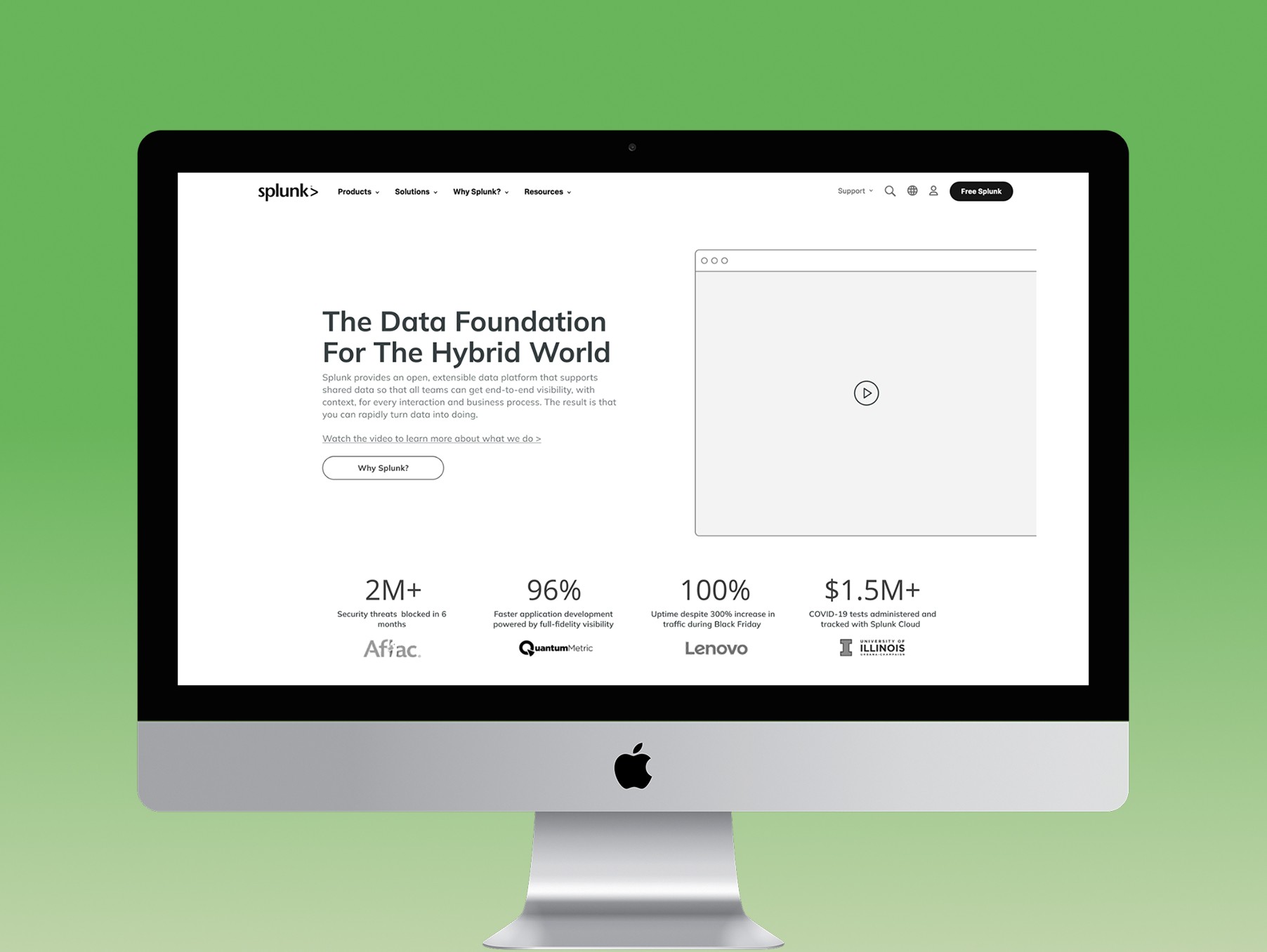 Splunk Homepage Wire