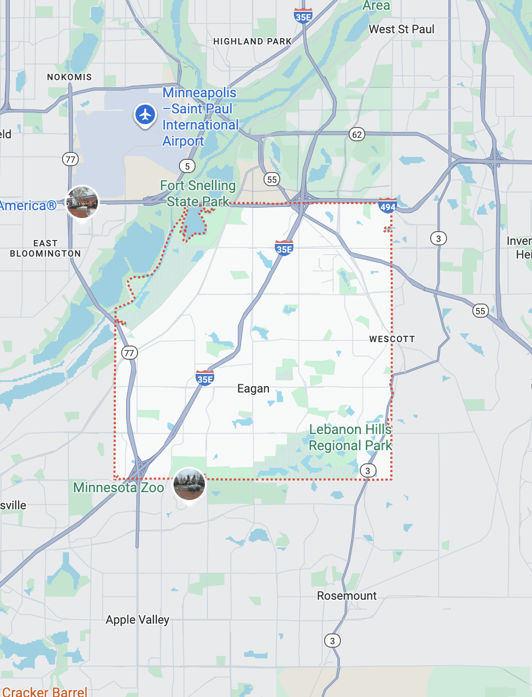 Eagan, MN map