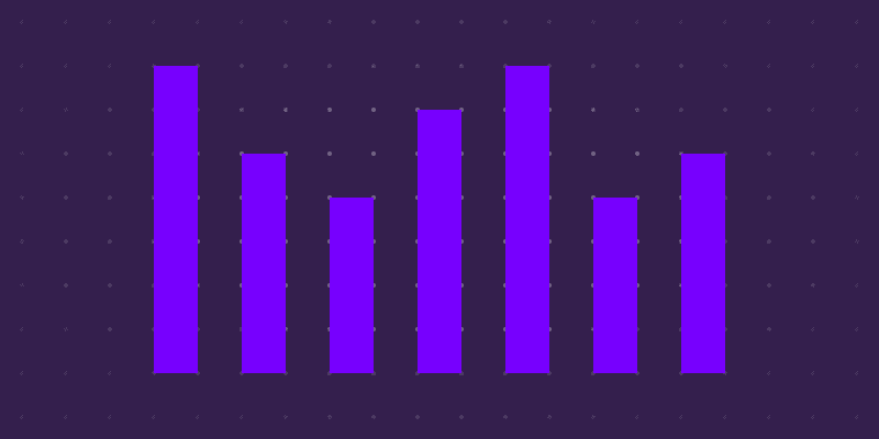 An abstract bar chart with seven vertical bars of varying heights, representing the key startup metrics investors compare to assess performance and valuation