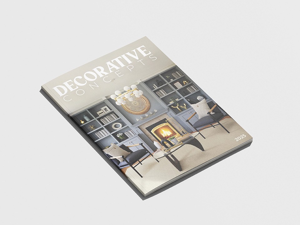 Modern food magazine brochure mockup with bold typography and bright yellow accents