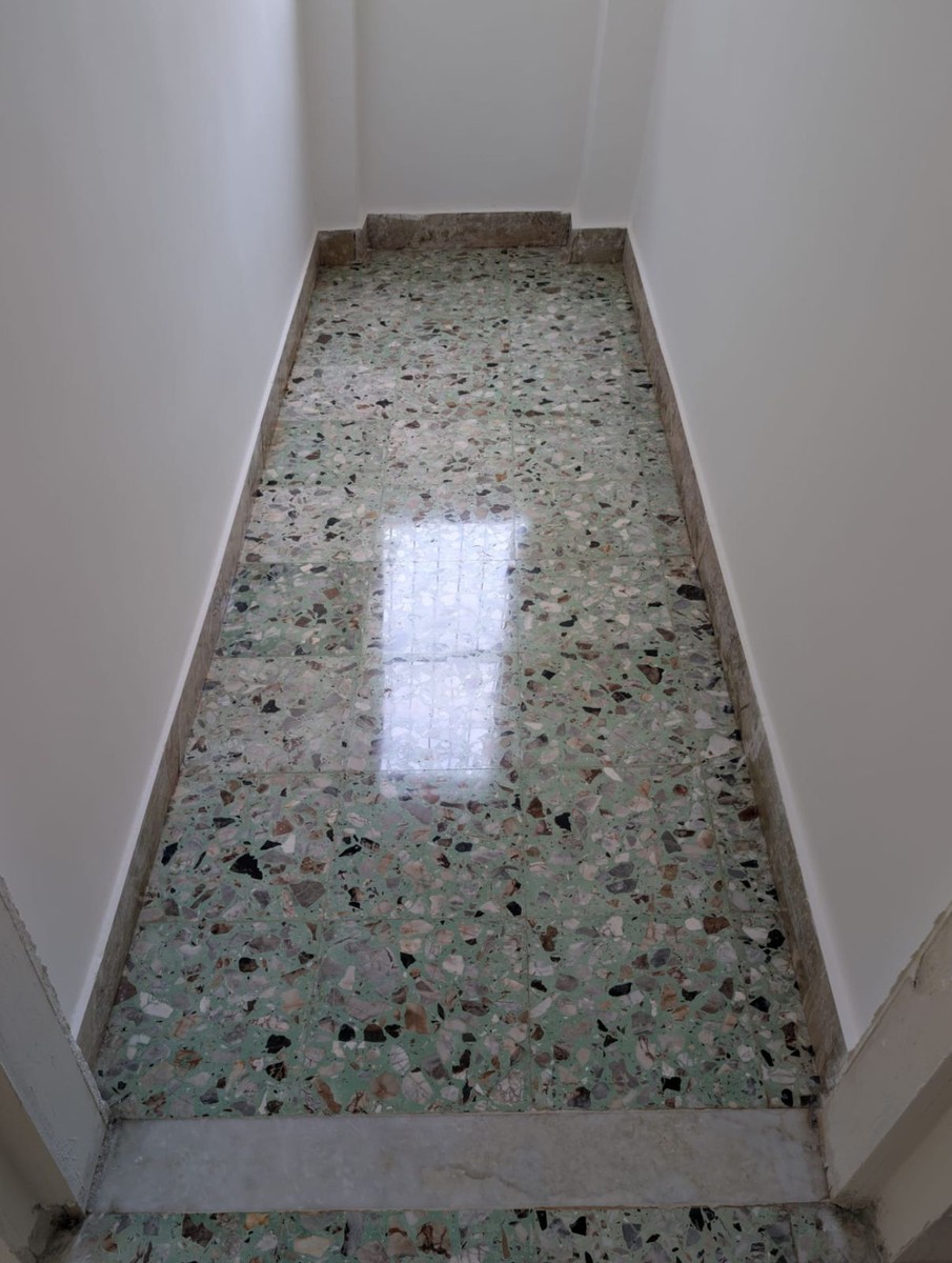 Terrazzo after building work, after treatment