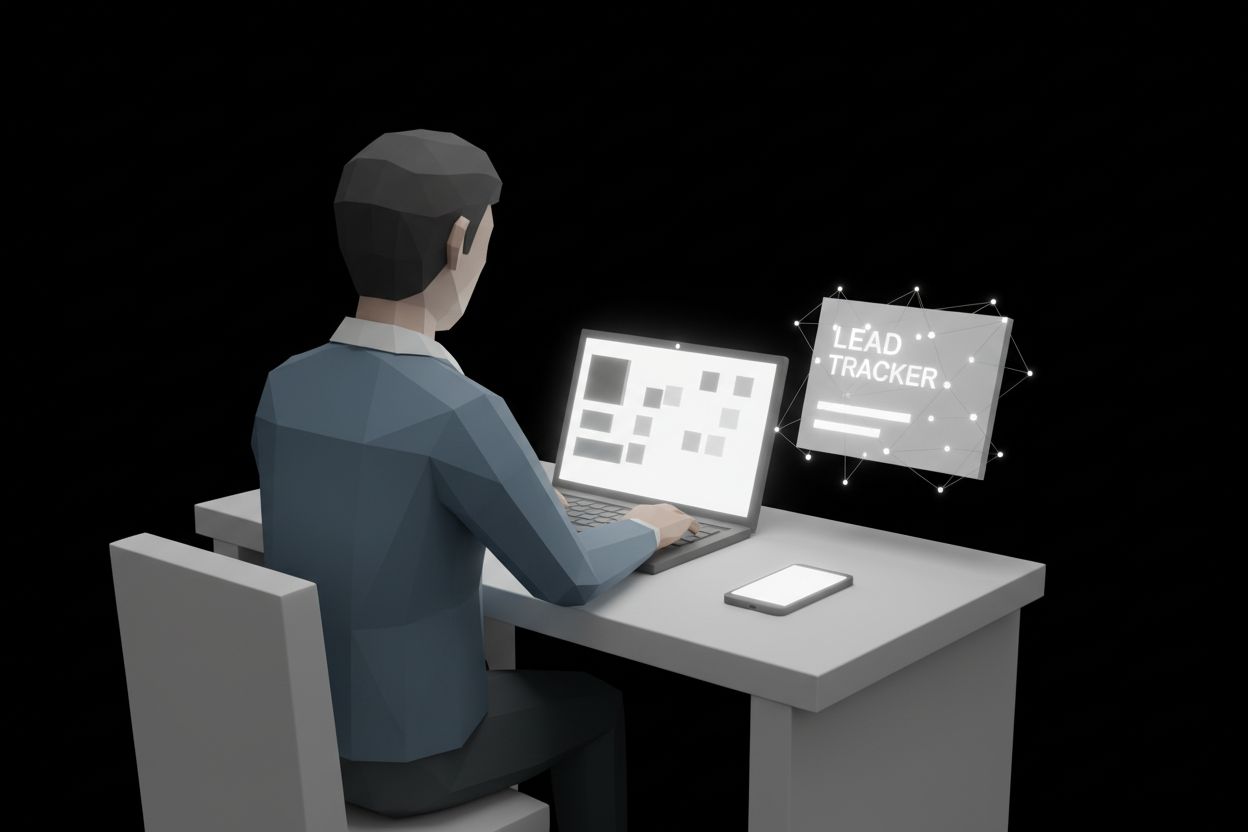 Sales development representative working at a desk