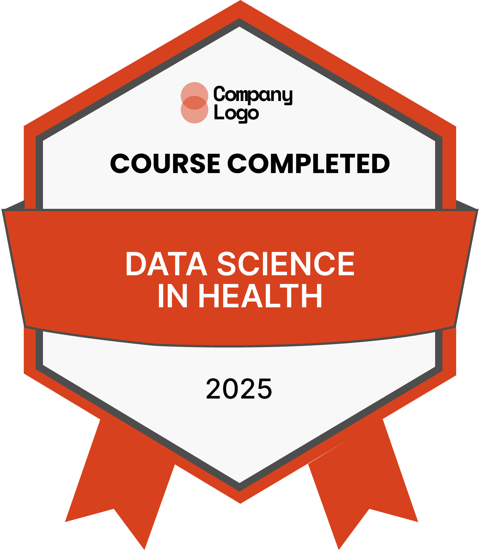 Wauld - Formal and distinguished red appreciation badge template