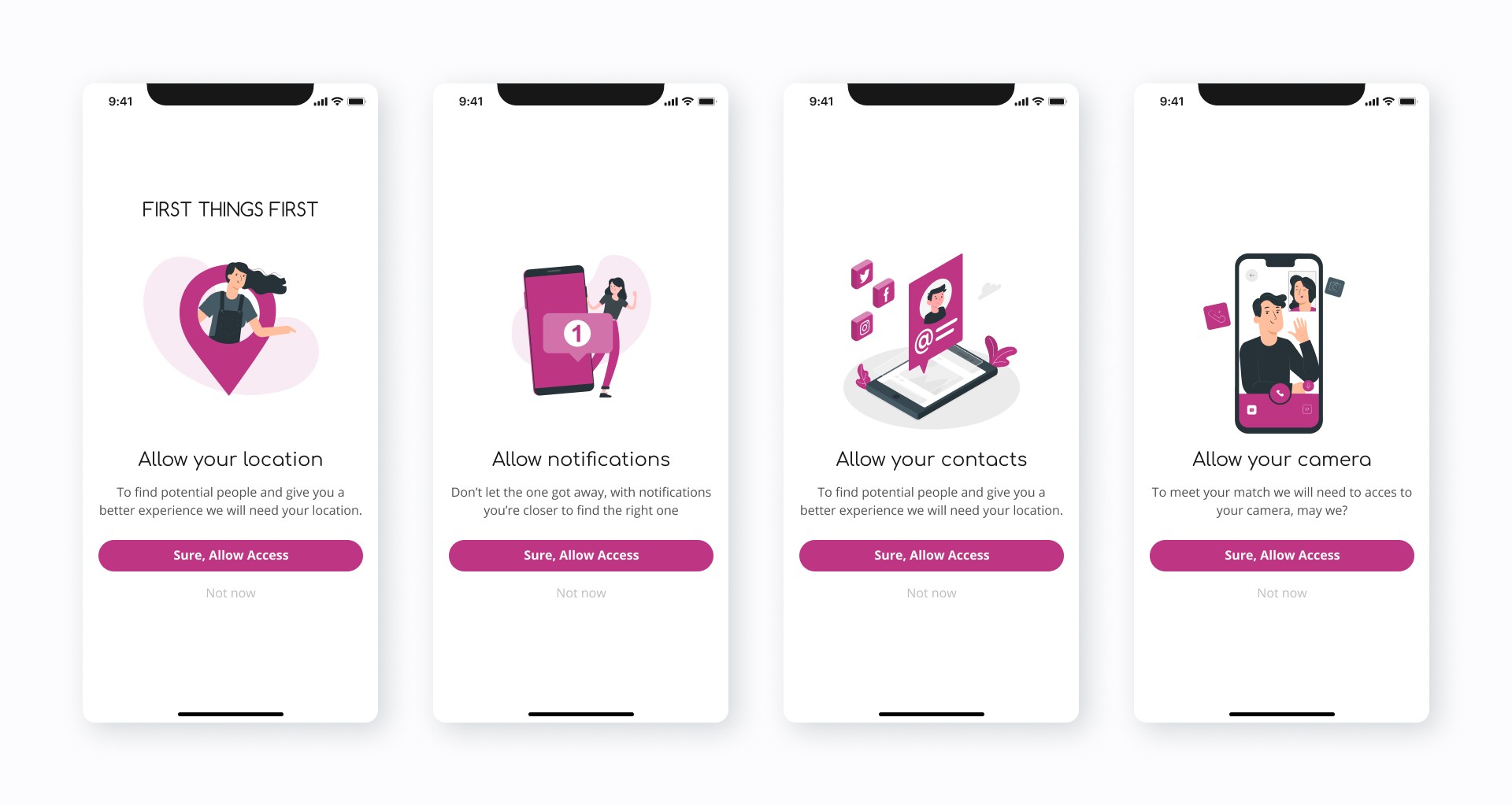 screens for perchance app permissions screens