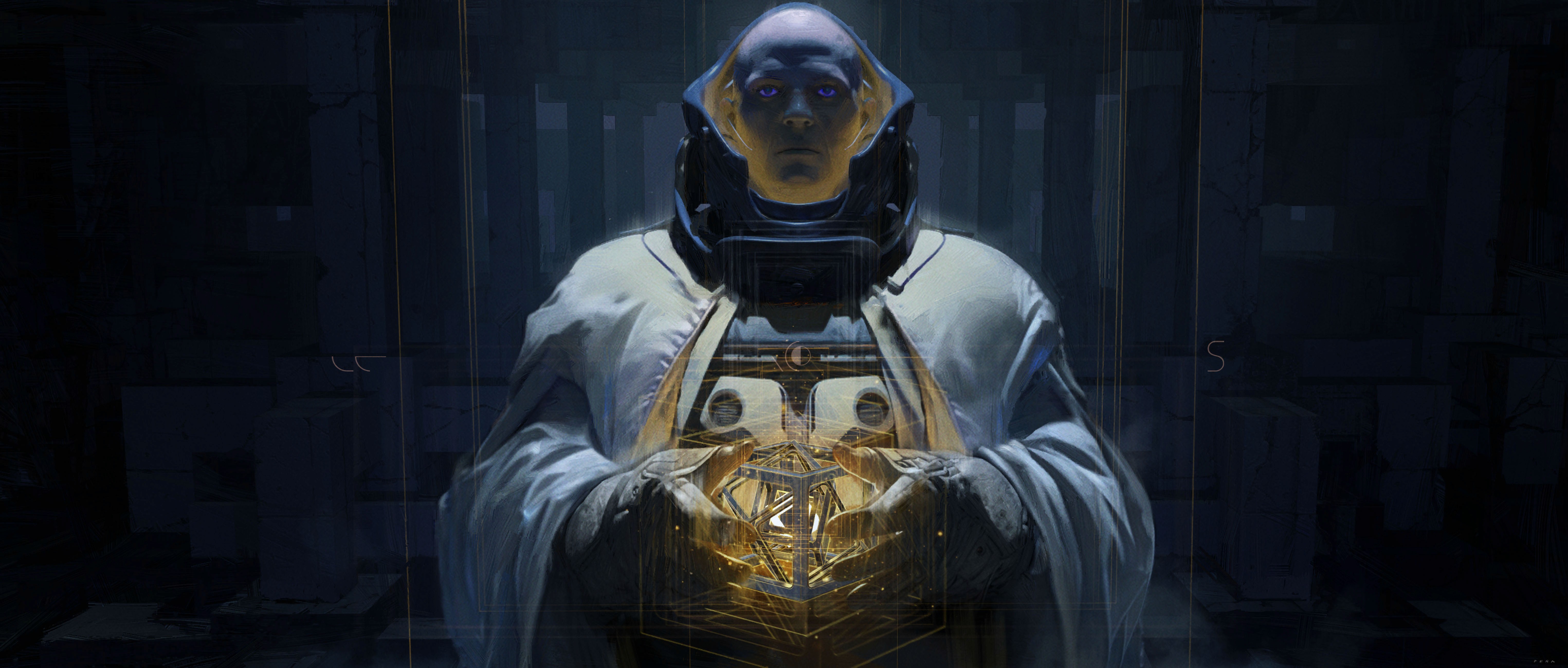 Hero concept art for ZOLIDO – establishing the universe of cosmic exploration and transformation