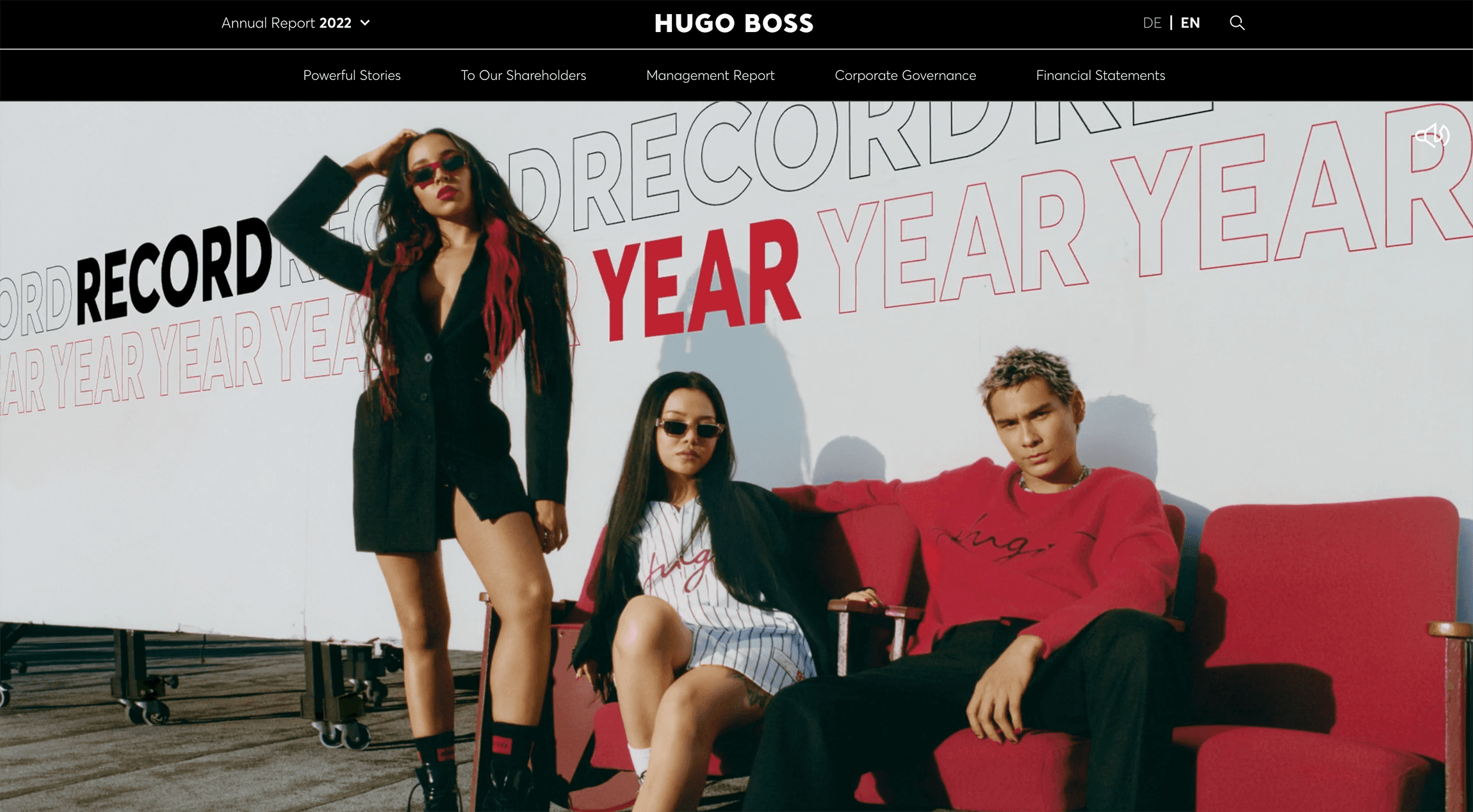 Data Storytelling Jahresbericht Beispiel Hugo Boss
