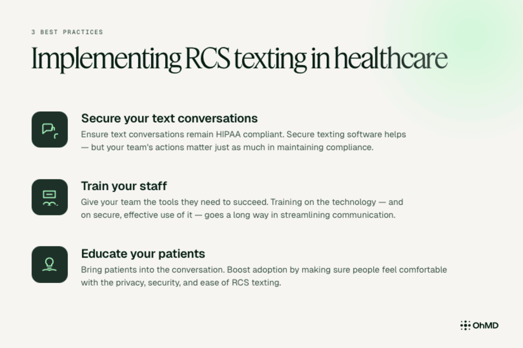 Best practices when implementing RCS texting
