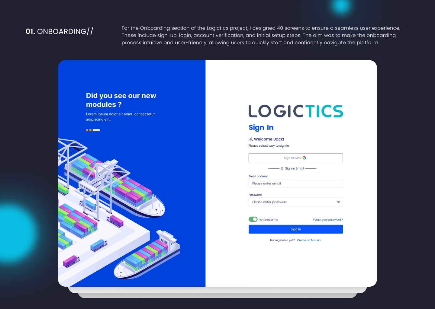 Logictics SaaS Design