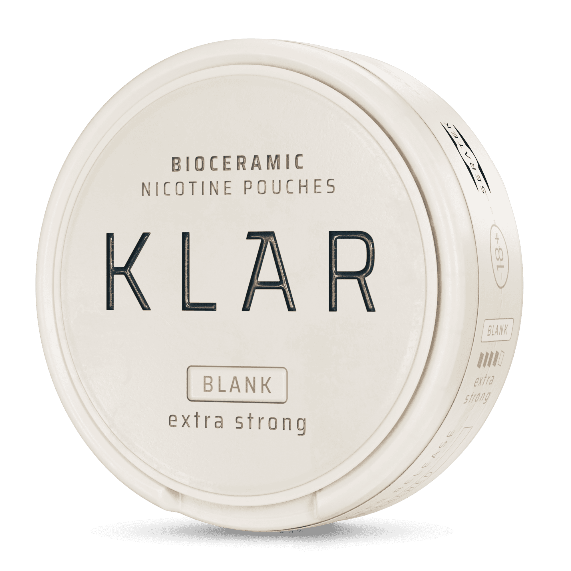 KLAR Bioceramic nicotine pouches in blank