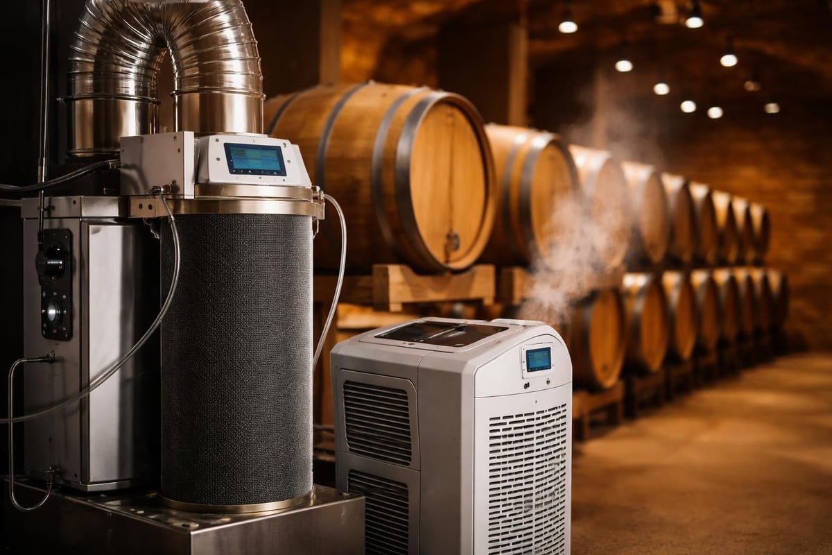 Wine cellar ventilation and air quality