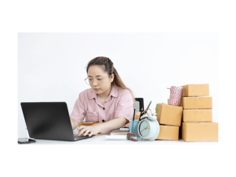Customer support specialist wearing a headset