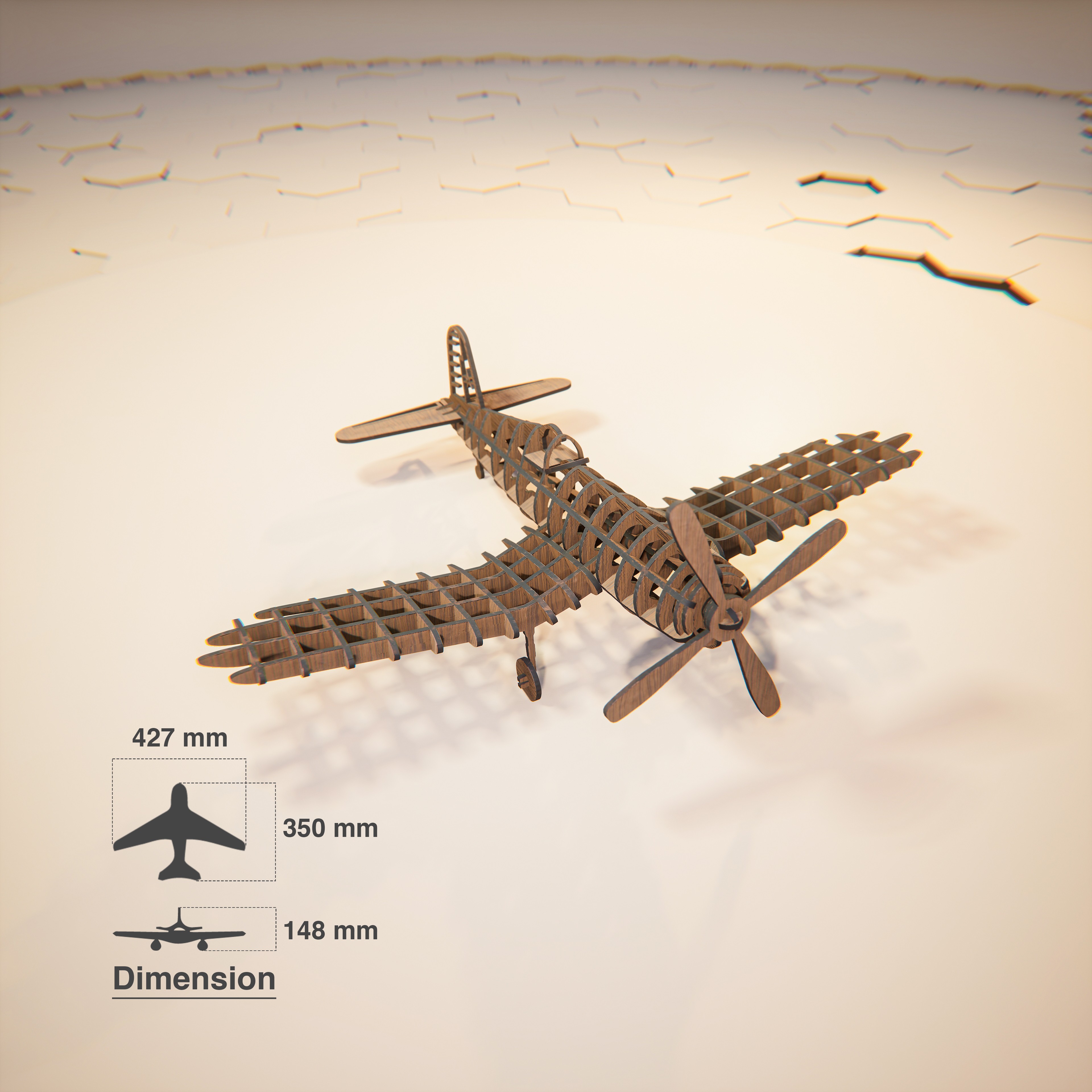 Vought F4U Corsair Laser Cut Wood
