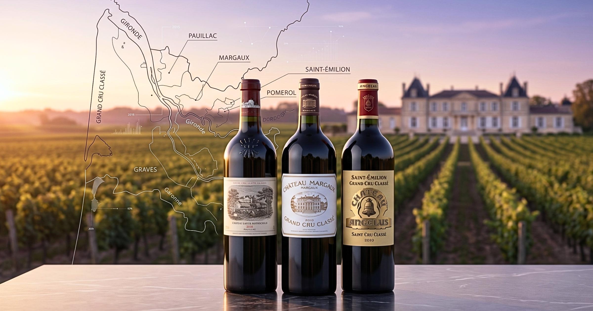 bordeaux fine wine vineyard map