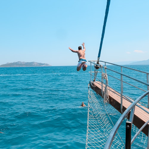 Athens Riviera: 5-Hr Sunset Cruise with Dinner, Drinks & Swim Stop tickets in Piraeus
