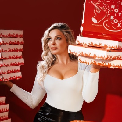 woman wearing black crew-neck shirt