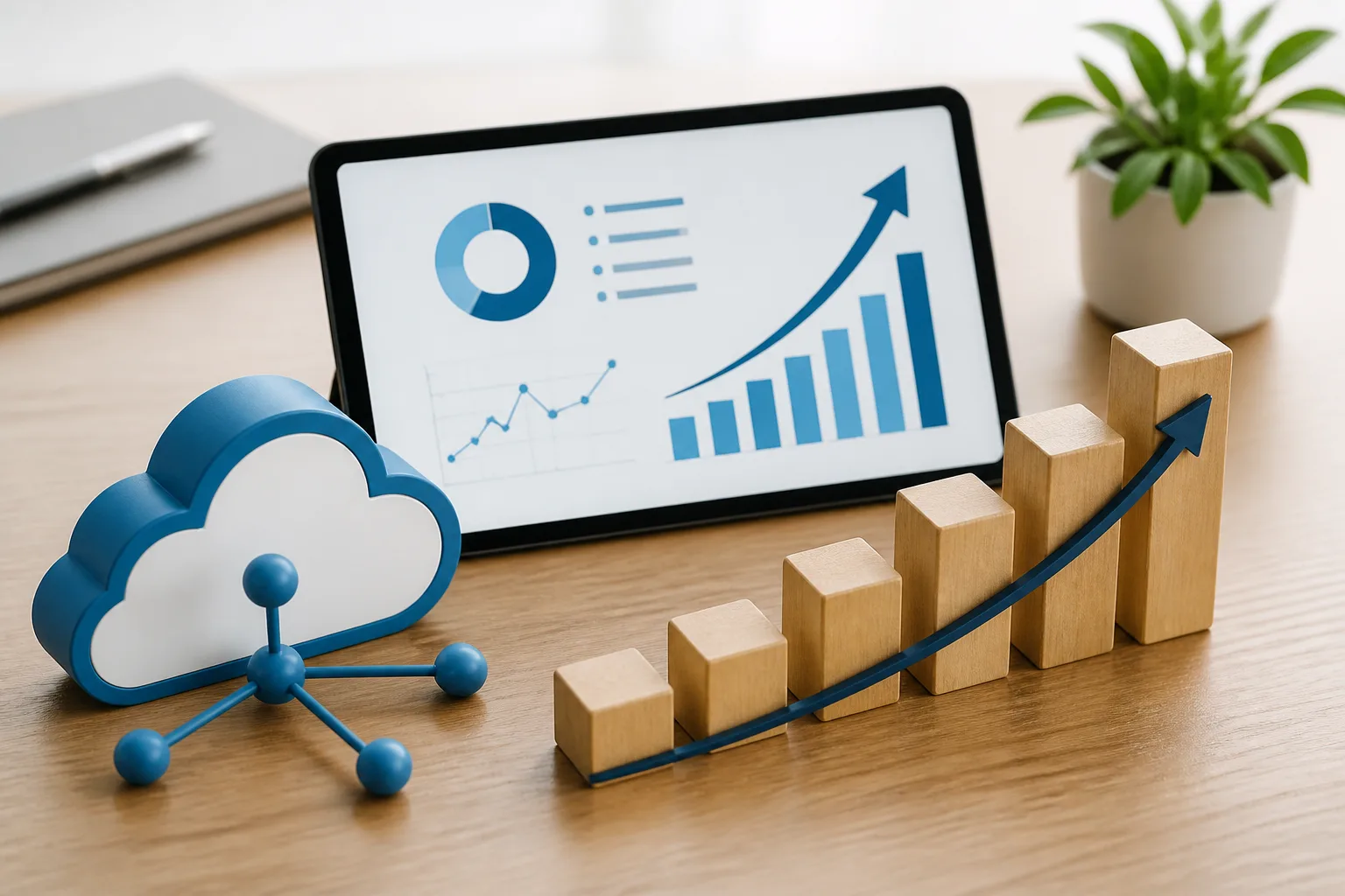 SaaS Business in Dubai beside a Dubai trade license document and a modern office building