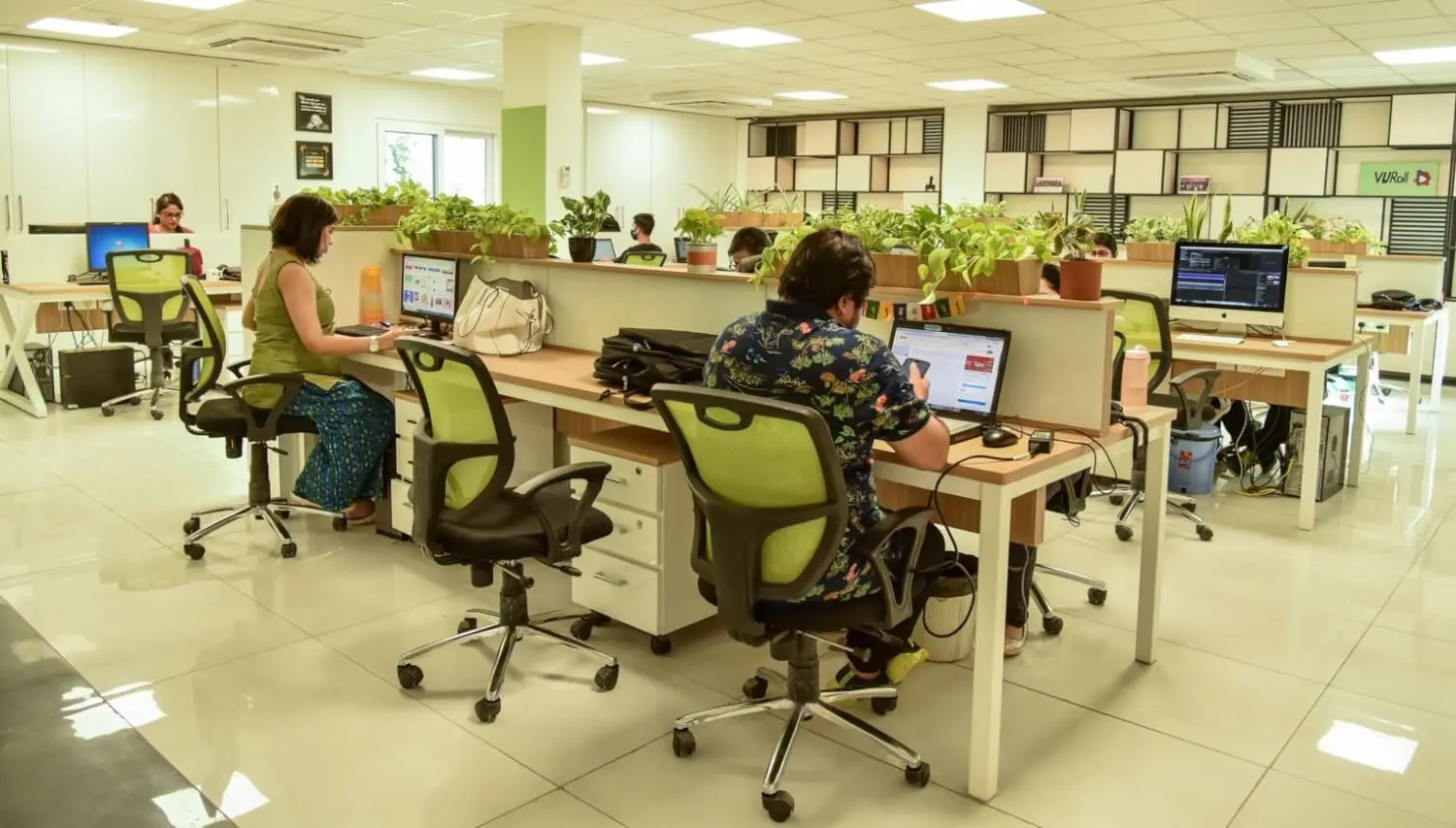 Workstation greenery enhancing everyday comfort