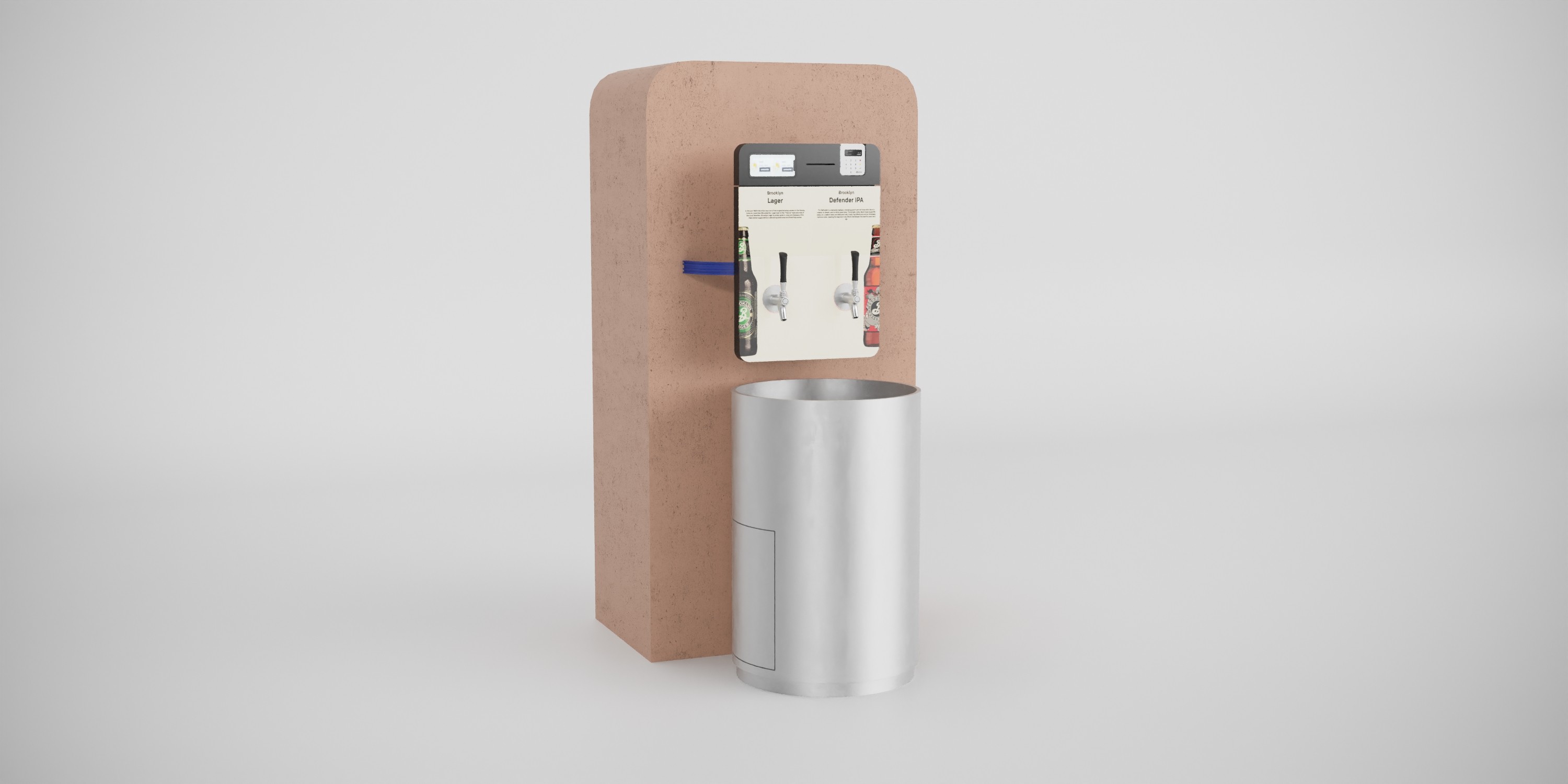 Stand unit beer service terminal for a retail design event for the beer brand feldschlösschen