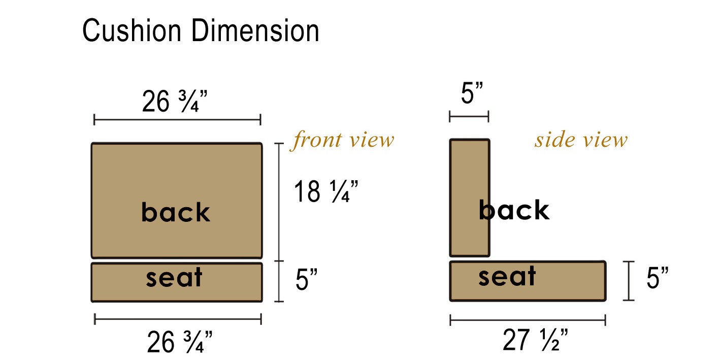 cushion size