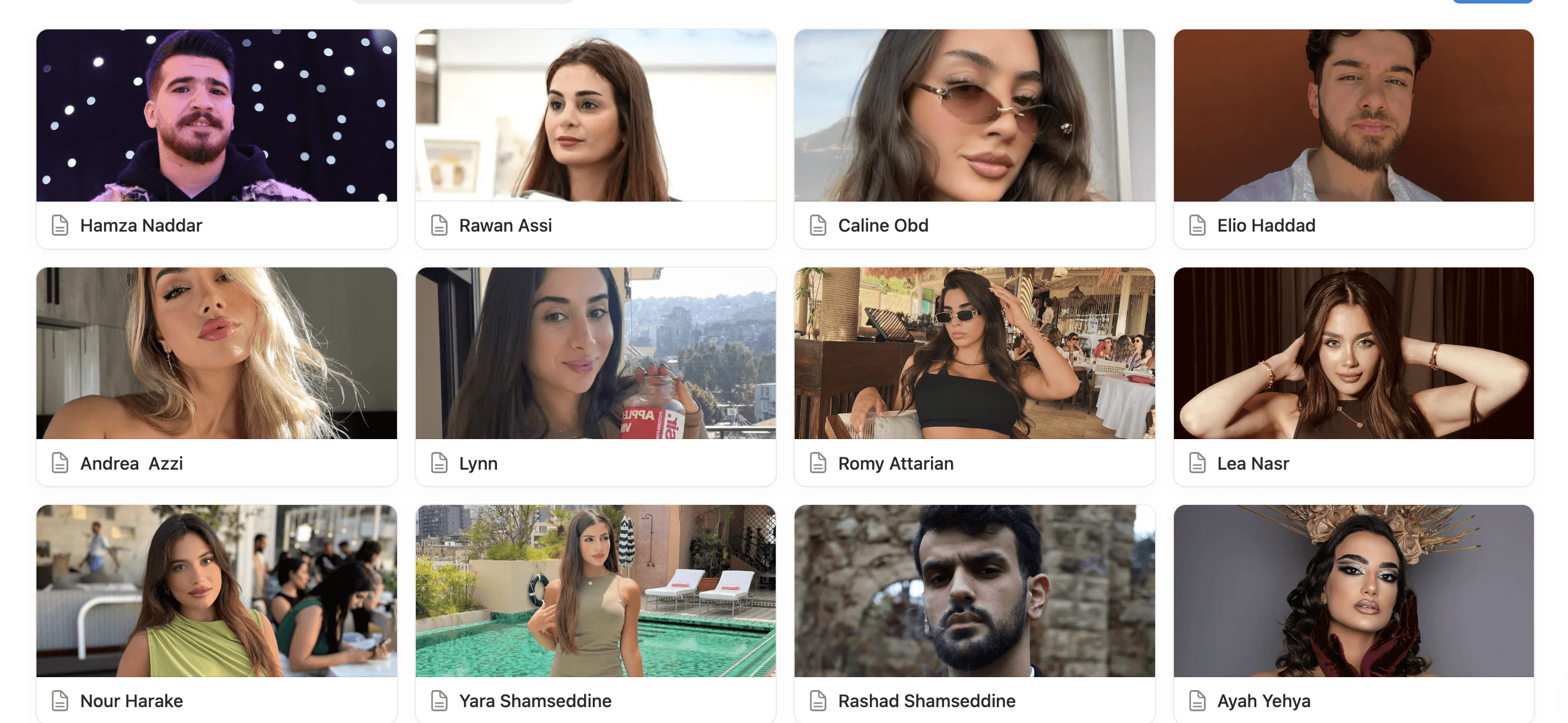content creators data base