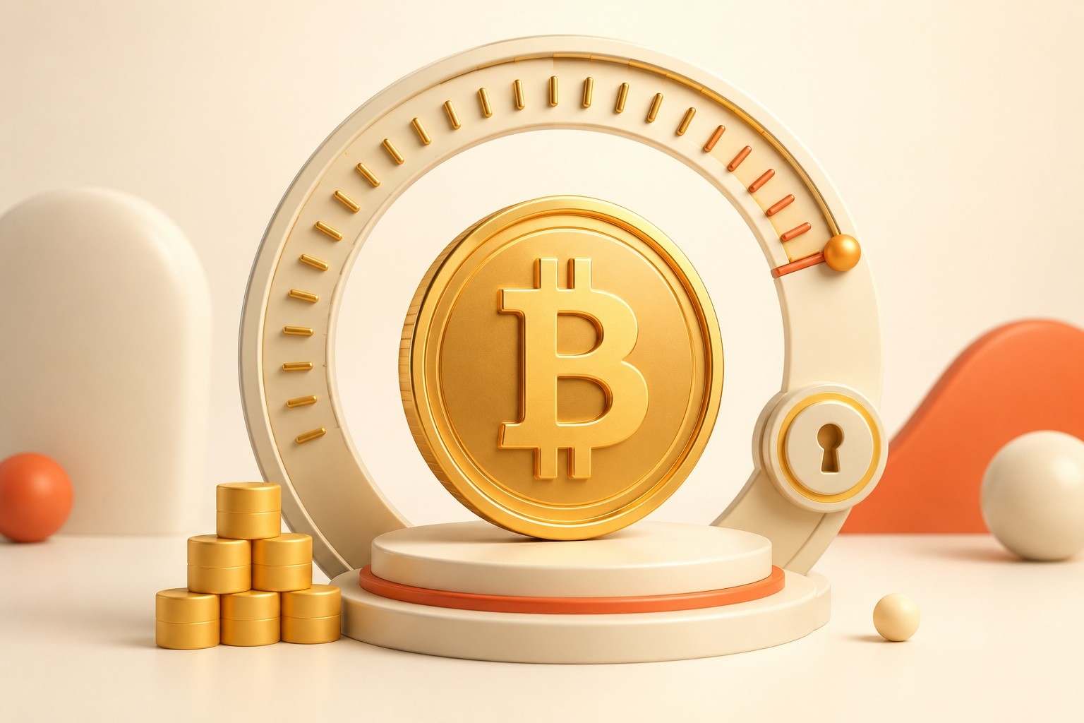 Bitcoin's 21 million supply cap visualized as a scarce digital coin