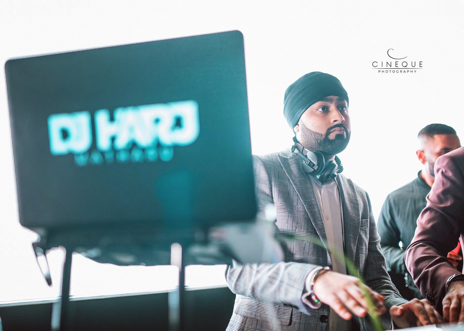 Basic DJ Setup with Printed Dancefloor