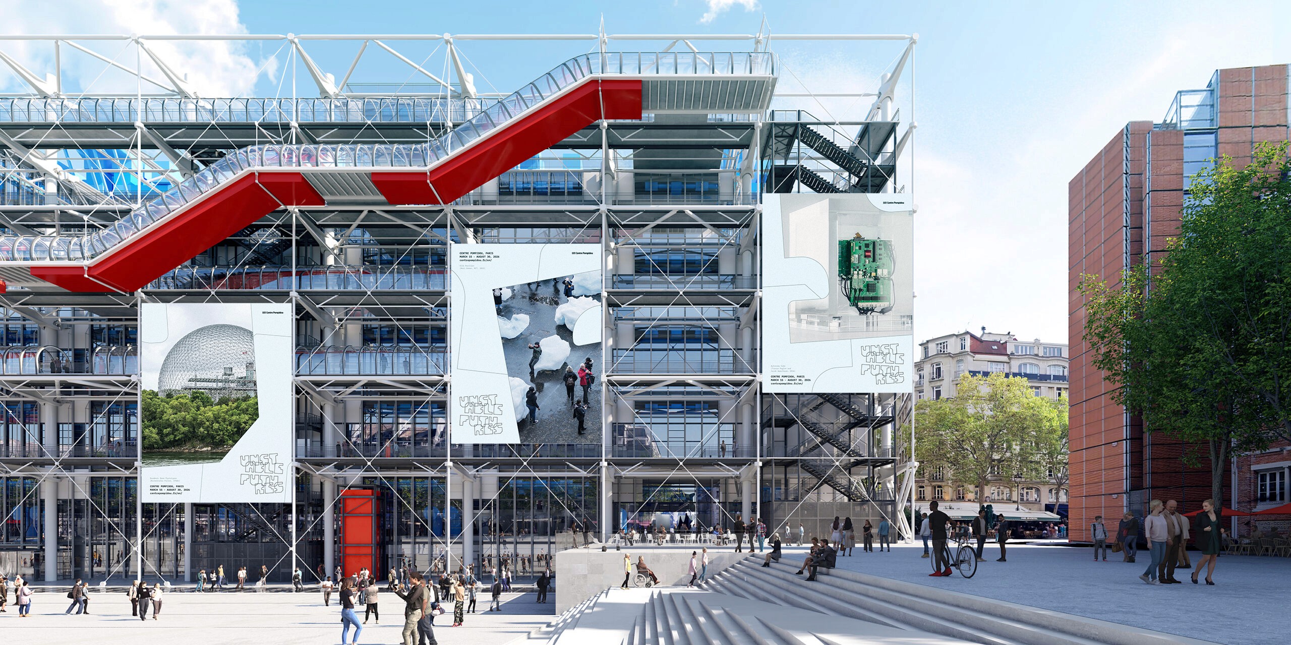 Poster Set Mockup at the Centre Pompidou