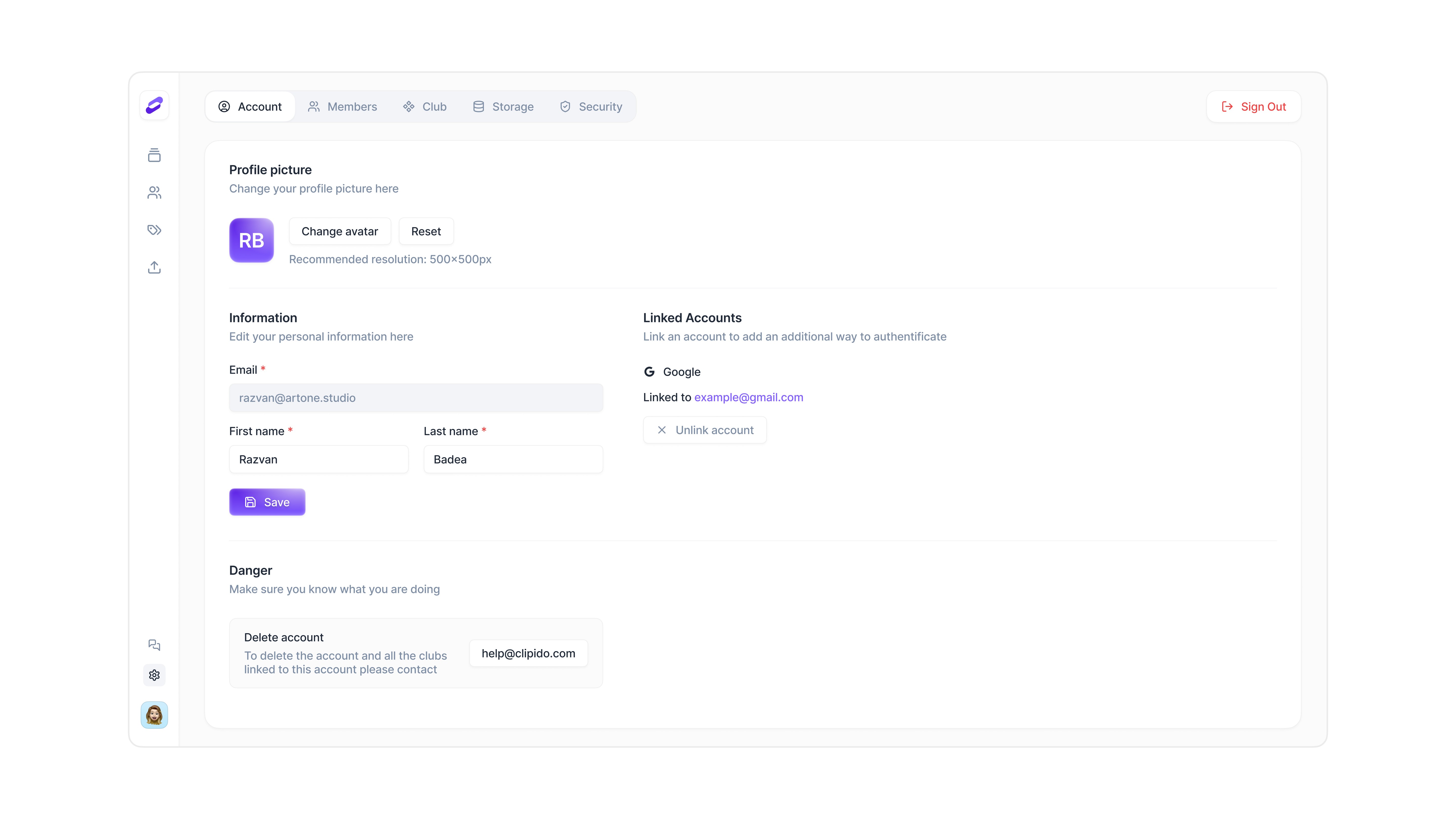 Product Design - Dashboard