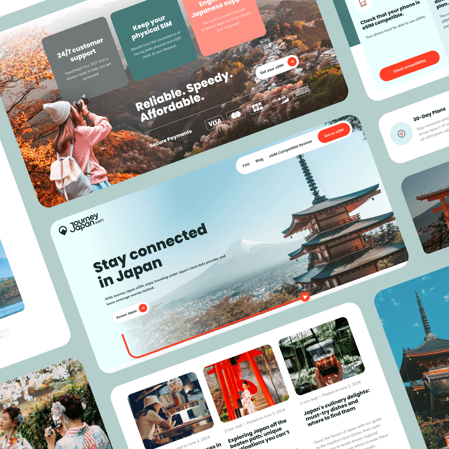 Journey Japan eSIM website design