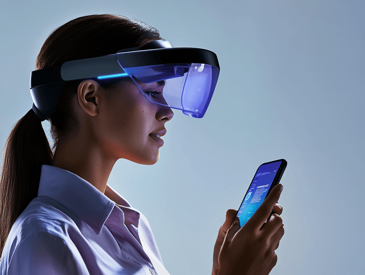 Donna che guarda schermo smartphone Socialmentemedia