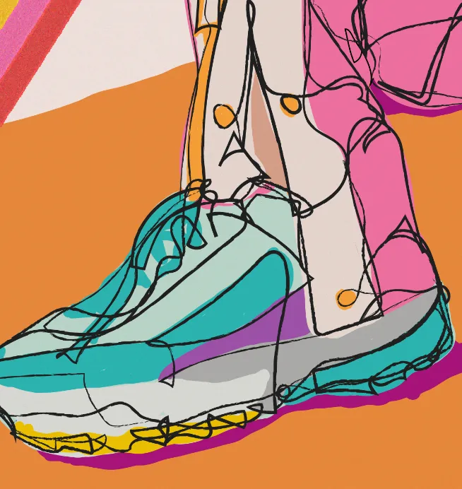 Adidas Here to Create sports campaign concept with colorful illustration and typography