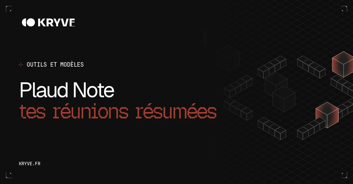 Plaud Note : couverture Kryve, catégorie Outils et modèles