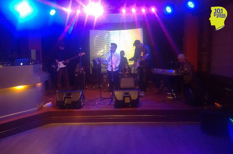 Local band belts out during the Coldplay tribute night