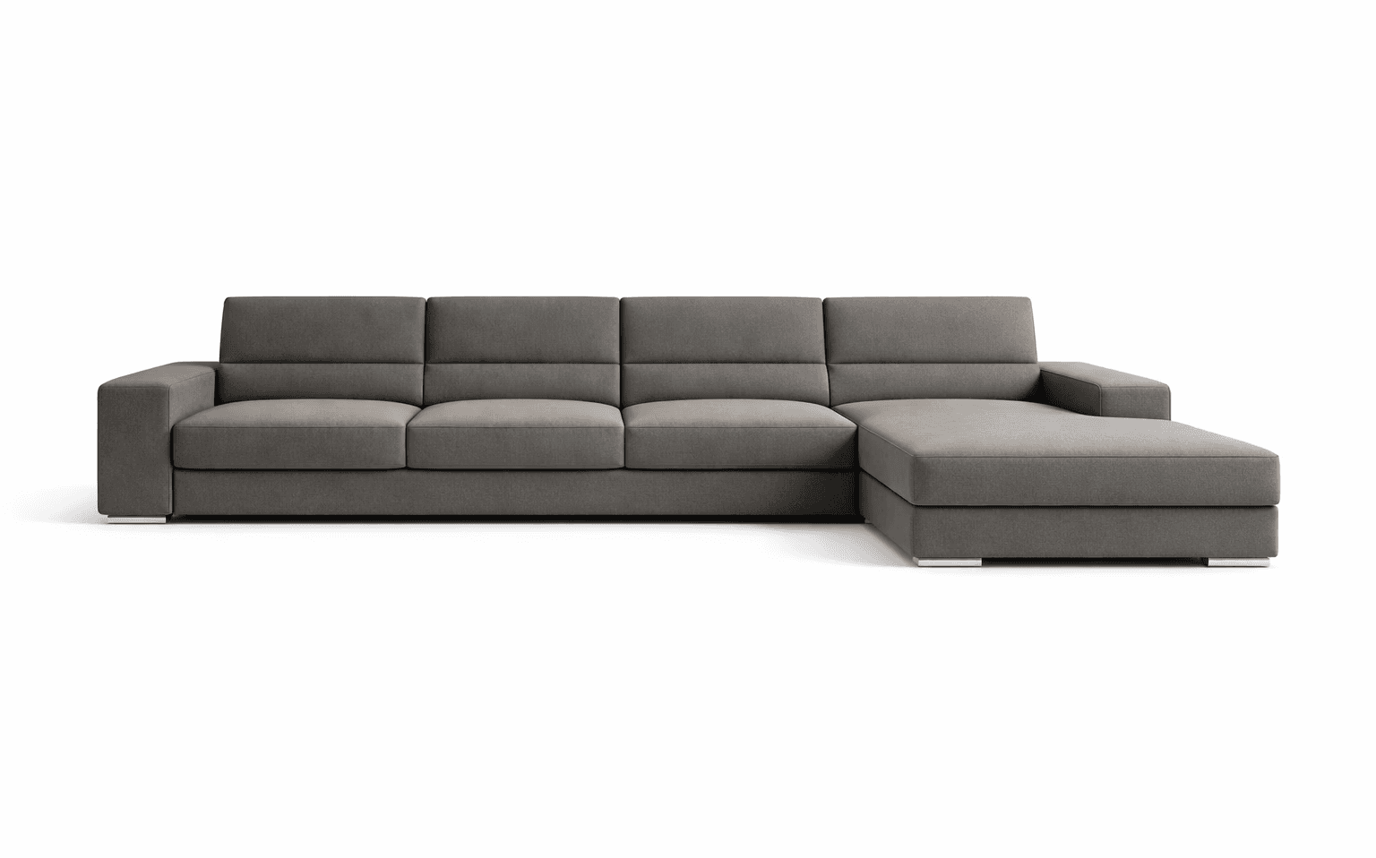 Low‑profile sectional sofa with deep seating and a refined modern presence