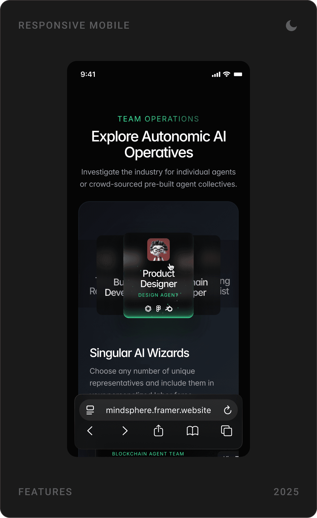 Futuristic Autonomous AI Operatives Mobile Design