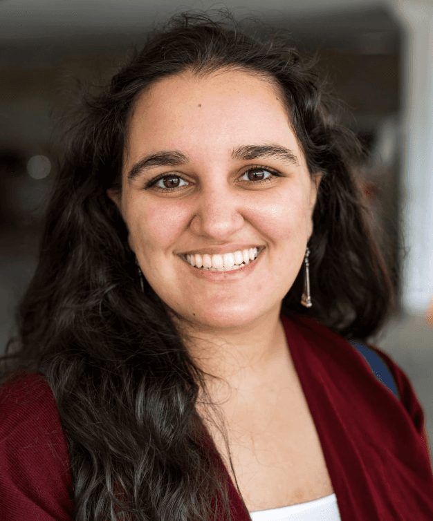 A photo of woman in red