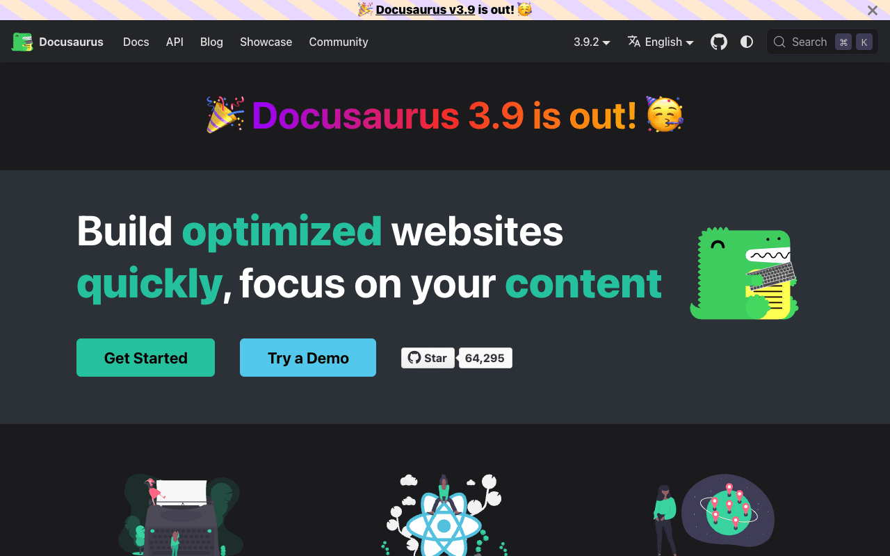 Docusaurus екранна снимка