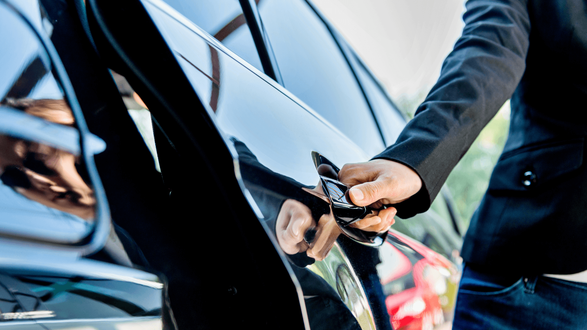 Berline noire, service de taxi privé